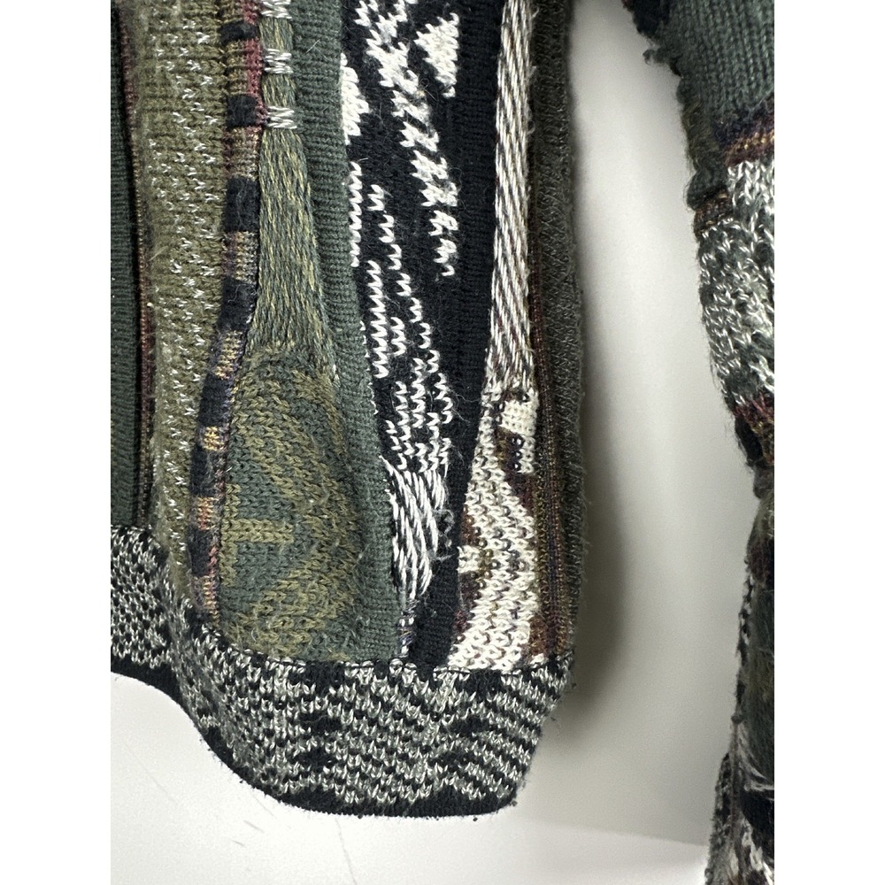 Bachrach Knit 3D Textured Sweater Cosby Biggie Style Earth Tones Mens Size Large - Picture 8 of 16